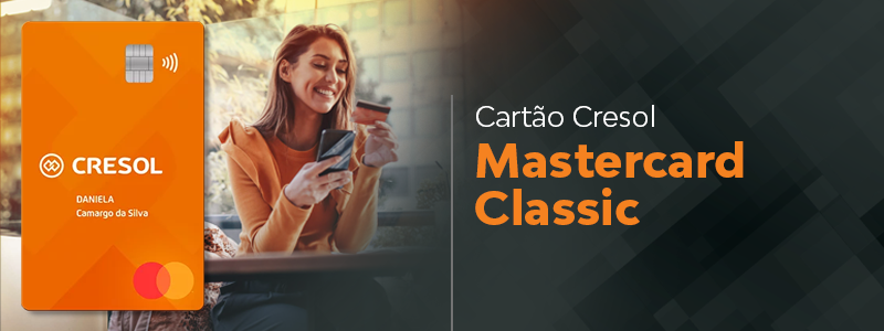 Banner cartão de crédito e débito Cresol Mastercard Classic