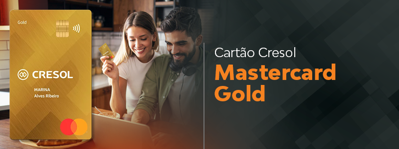 Banner cartão de crédito e débito Cresol Mastercard Gold