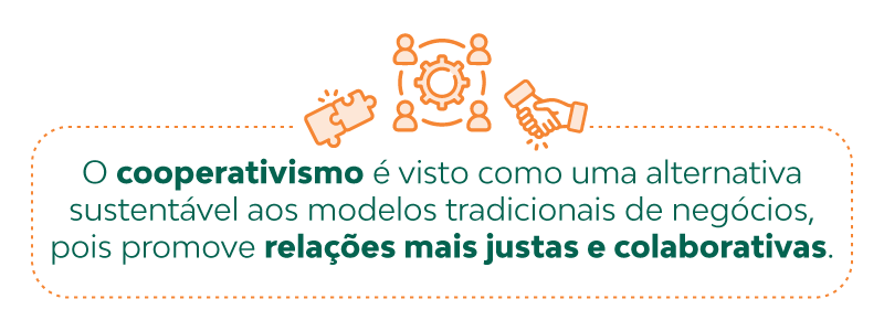 O cooperativismo é visto como uma alternativa sustentável aos modelos tradicionais de negócios, pois promove relações mais justas e colaborativas. O sistema cooperativista contribui para a construção de uma economia mais inclusiva, em que os benefícios são compartilhados de maneira mais igualitária. 