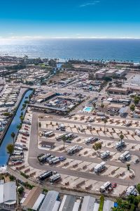 Aerial shot of resort