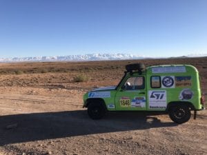 Our Renault 4L with ST stickers