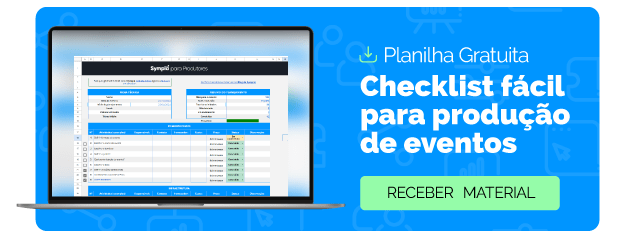 Planilha checklist do dia do evento