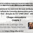   Resultado da consulta à comunidade para indicação dos candidatos a diretor(a) e vice-diretor(a) do Instituto de Ciência da Informação (Quadriênio 2022-2026)