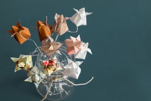 origami flower vintage