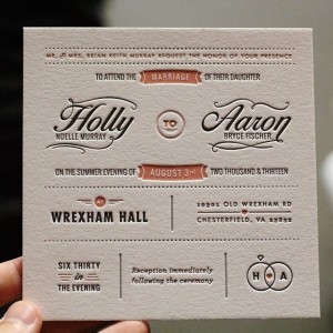 Letterpress Wedding Invitation 1