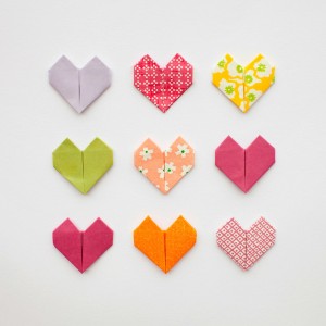 DIY Origami Hearts for Valentines Day