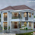 1760 sq-ft 4 bedroom sloping roof style house architecture