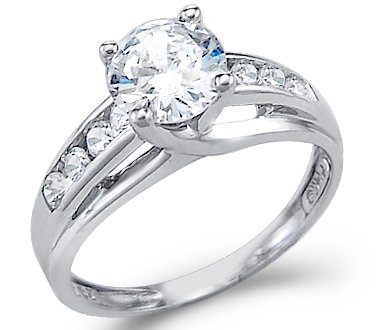 White Gold Cubic Zirconia Engagement Rings