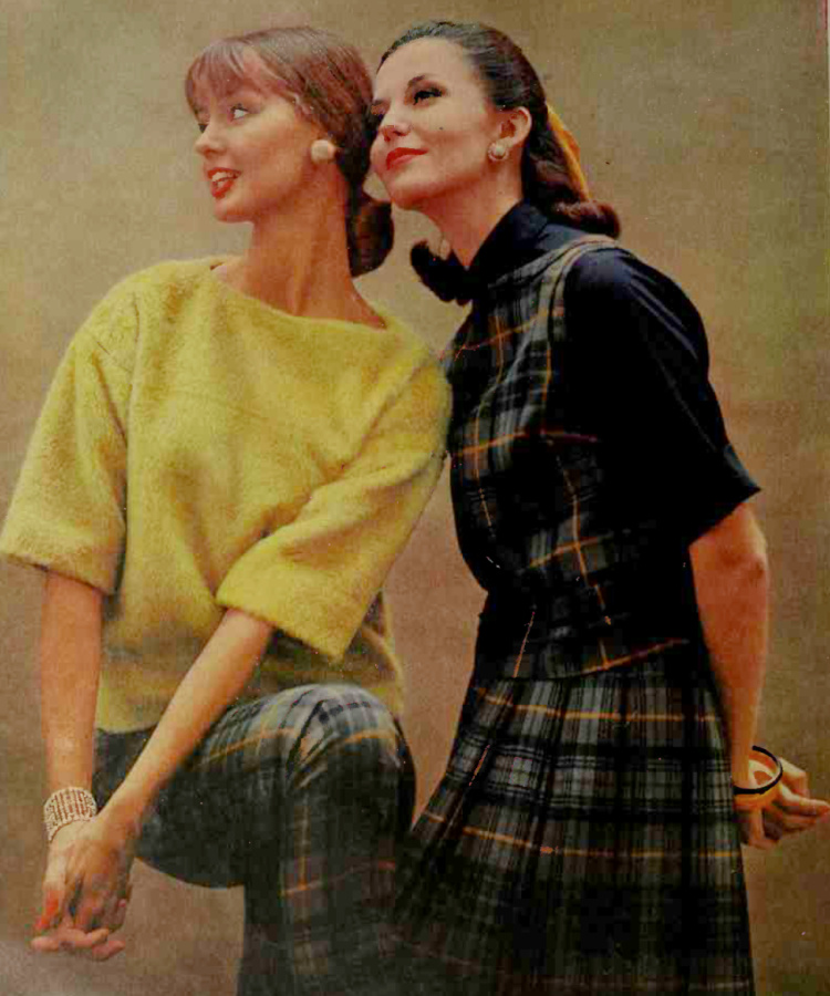 A Vintage Nerd, Vintage Blog, Vintage Fashion Inspiration, Vintage 1960s Fall Outfits, Mademoiselle Magazine August 1960, Vintage Plaid, 1960s Fall Fashion