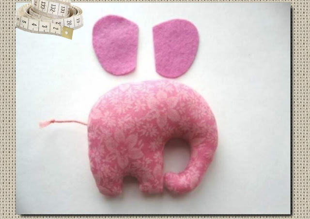 DIY free download printable sewing pattern elephant plush toy for kids