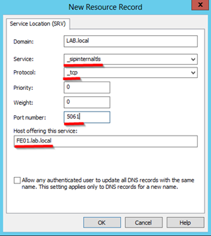 DNS-srv-record