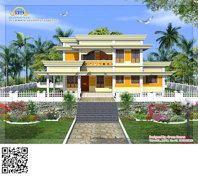 Duplex House Elevation - 223 Square Meter (2400 Sq.Ft.) - November 2011