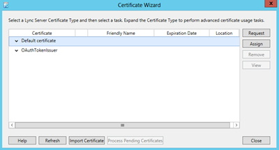 cert wizard