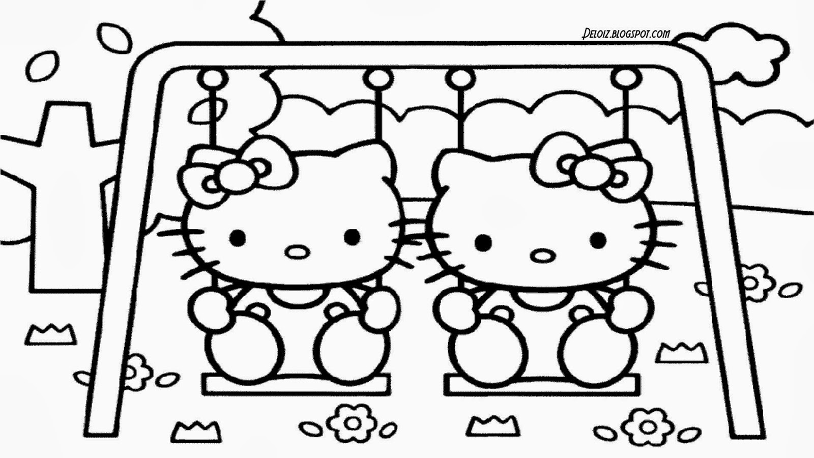 Mewarnai Gambar Hello Kitty