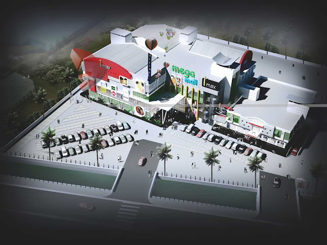 Bird Eye View of Malls & Multiplexes,3d architectural animation