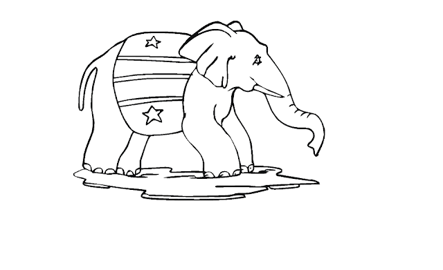 Elephant Cartoone Colour Drawing HD Wallpaper