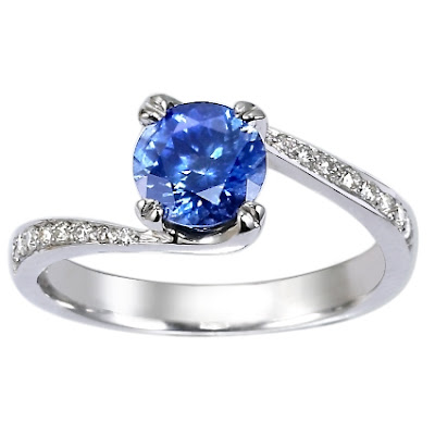 White Gold and Sapphire Ring