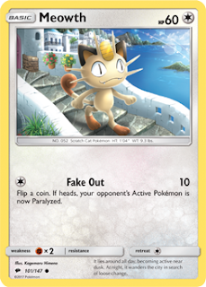 Meowth Burning Shadows Pokemon Card