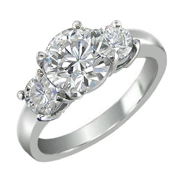 3 Stone Diamond Engagement Ring