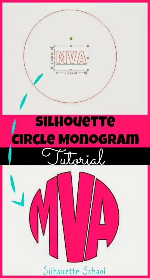 Circle monogram, Silhouette, Silhouette tutorial, Silhouette Studio