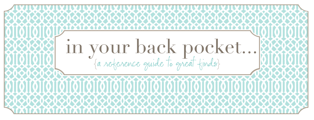 In your back pocket...