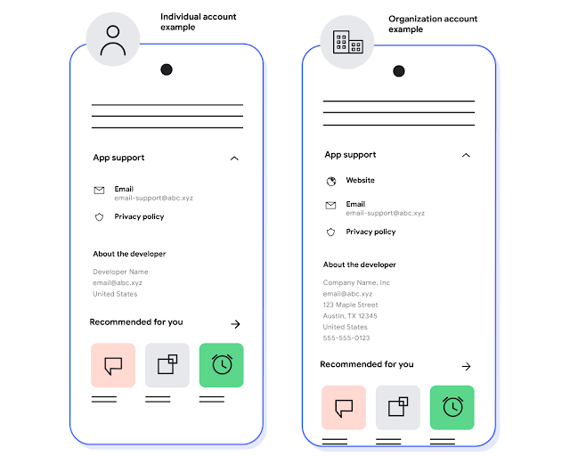 Moving image with trext reads Boosting trust and transparency in Google Play