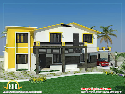 2 storey house elevation - 231 Sq. M (2485 Sq. Feet) - February 2012 