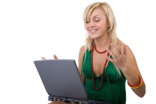 girl with laptop picture