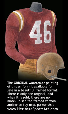 Washington Redskins 1956 uniform