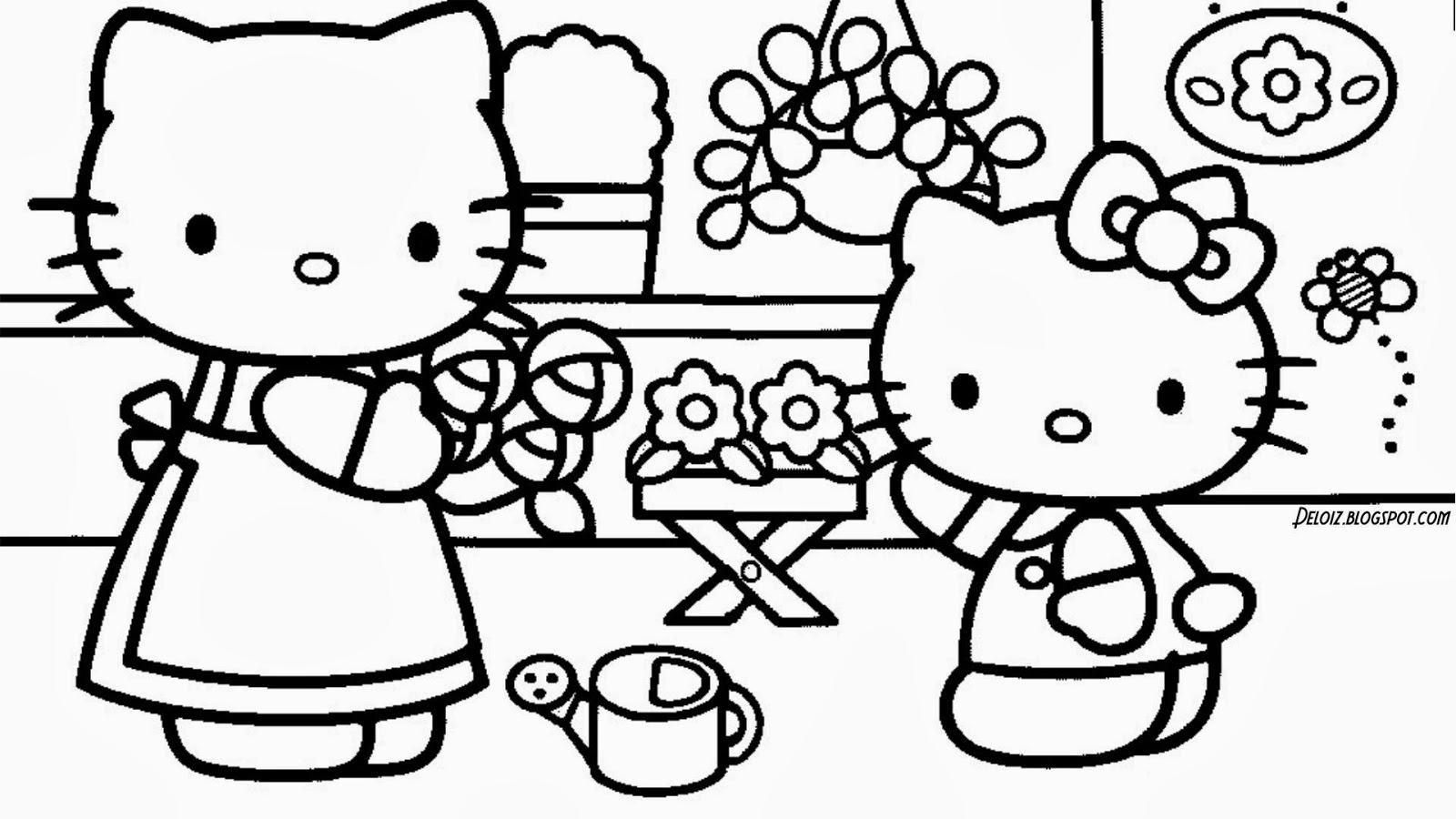 Mewarnai Gambar Hello Kitty