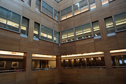  View of third to fifth floors across the library atrium