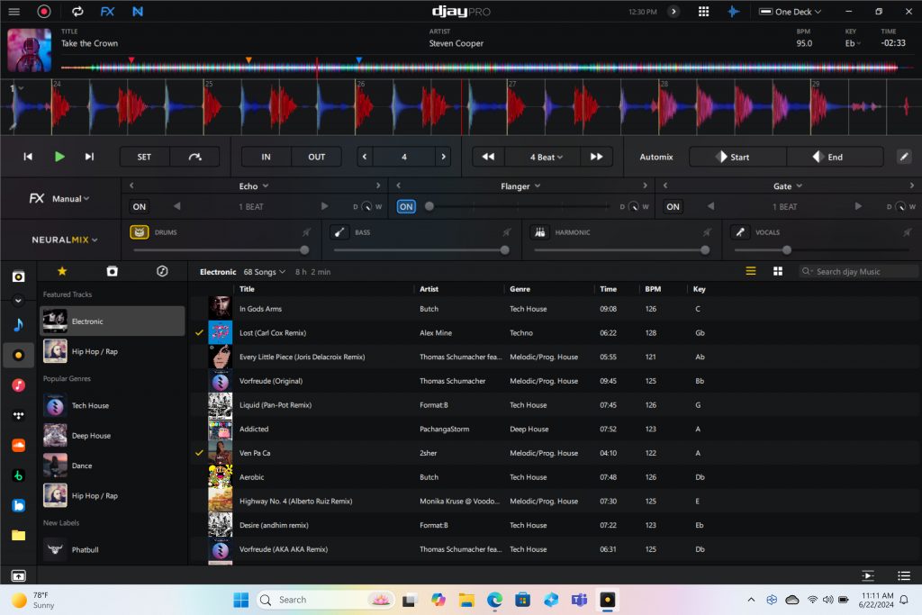 djay NeuralMix screenshot