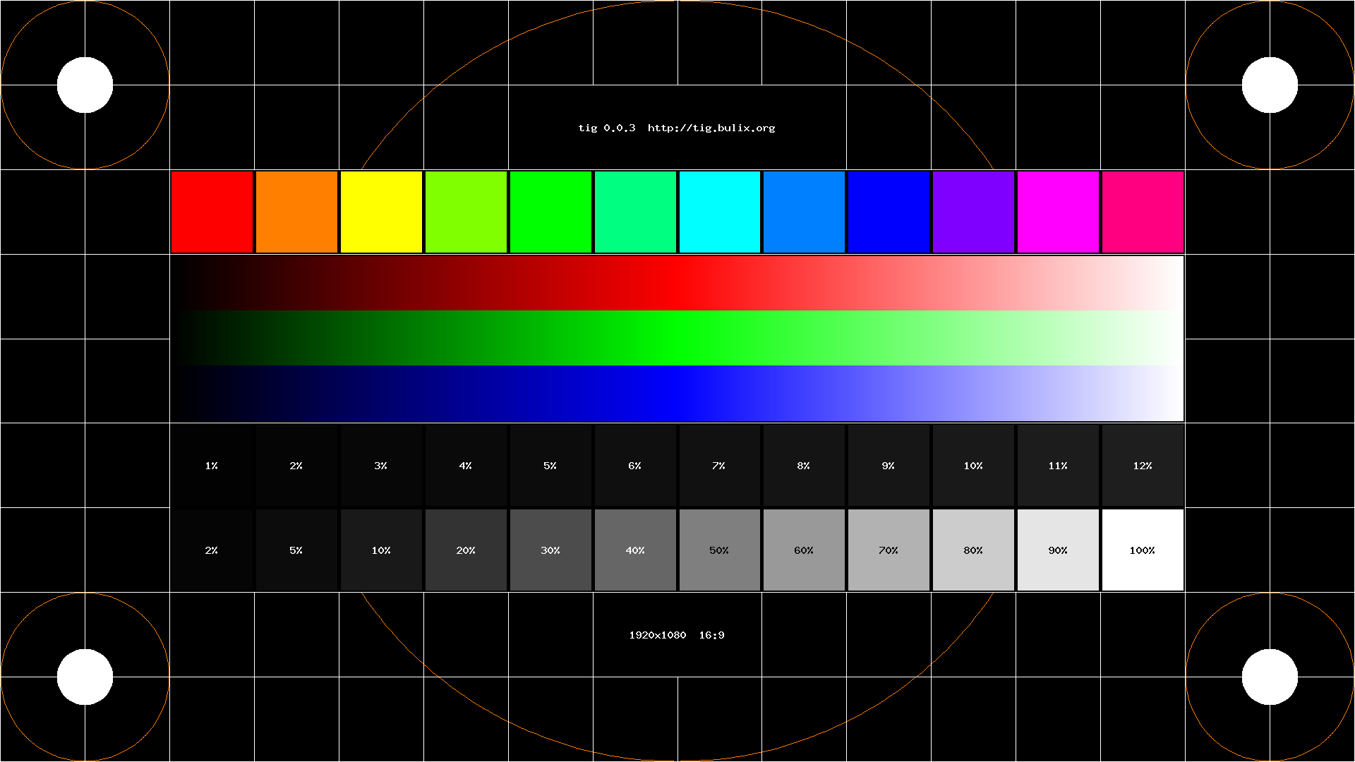 Monitor Color Test Pattern