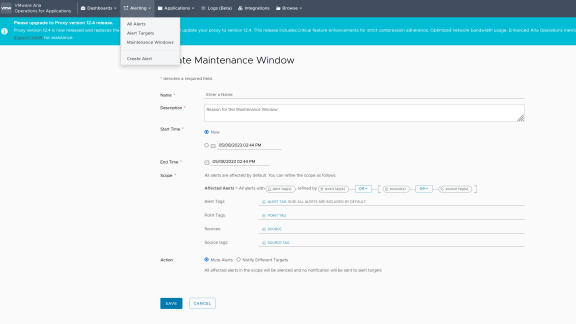 Create a Maintenance Window