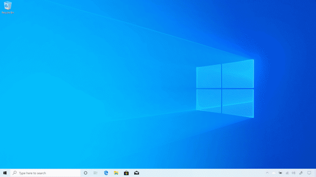 GIF of simplified Start menu