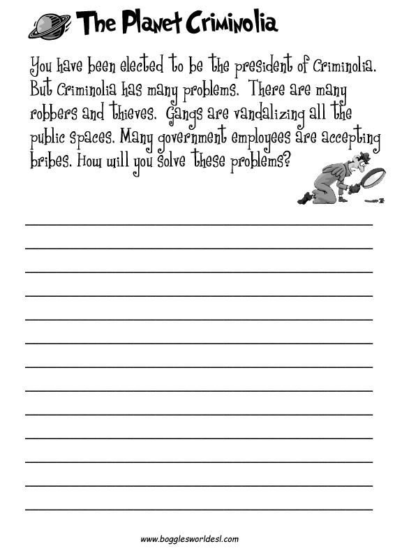 creative writing worksheets