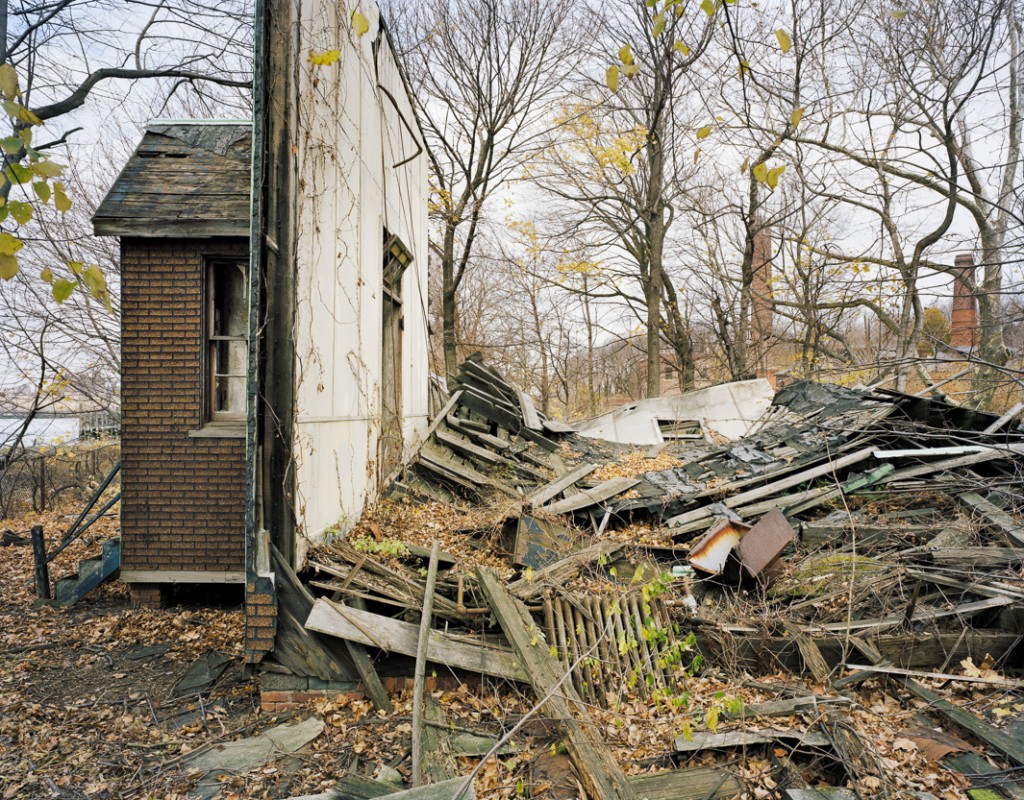 DERELICT...the side view of the same church   Photo © Chris Payne