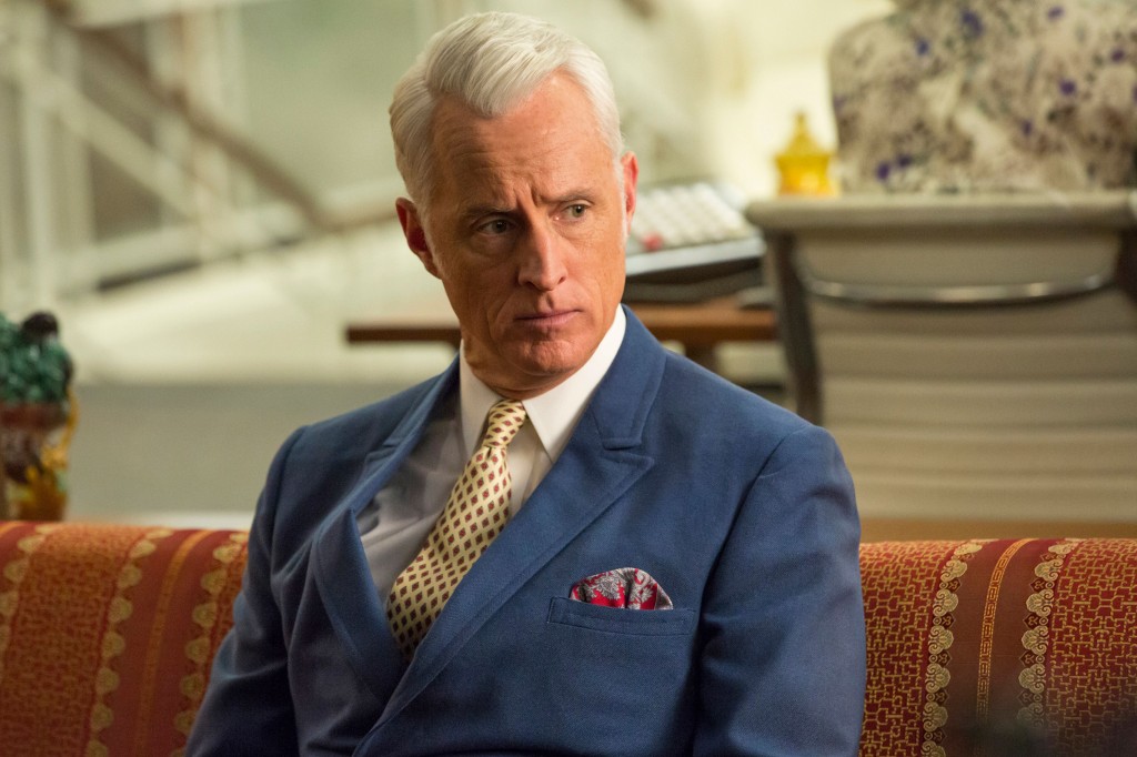 FLAWED CHARACTER...Hirsch says he feels an affinity for troubled Roger Sterling