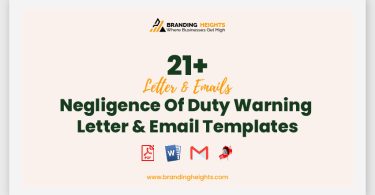 Negligence Of Duty Warning Letter & Email Templates