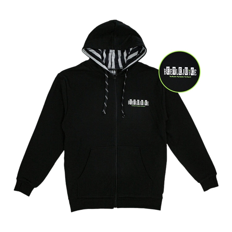 Beetlejuice Its Showtime Striped Hoodie