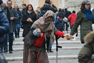 Roma beggar gypsy