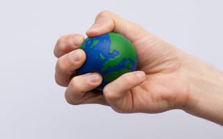 Earth globe stress ball