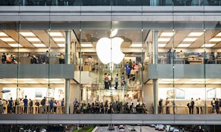 HONG KONG, CHINA - MARCH 19: Apple Store in the city center on March, 19, 2013, Hong Kong, China. Apple is a very popular worldw