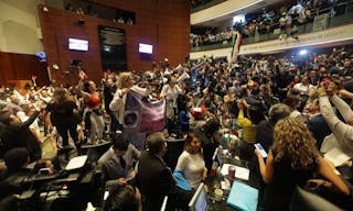 Judiciary workers were protesting against the controversial Mexican President Andres Manuel Lopez Obrador's Judicial Reform