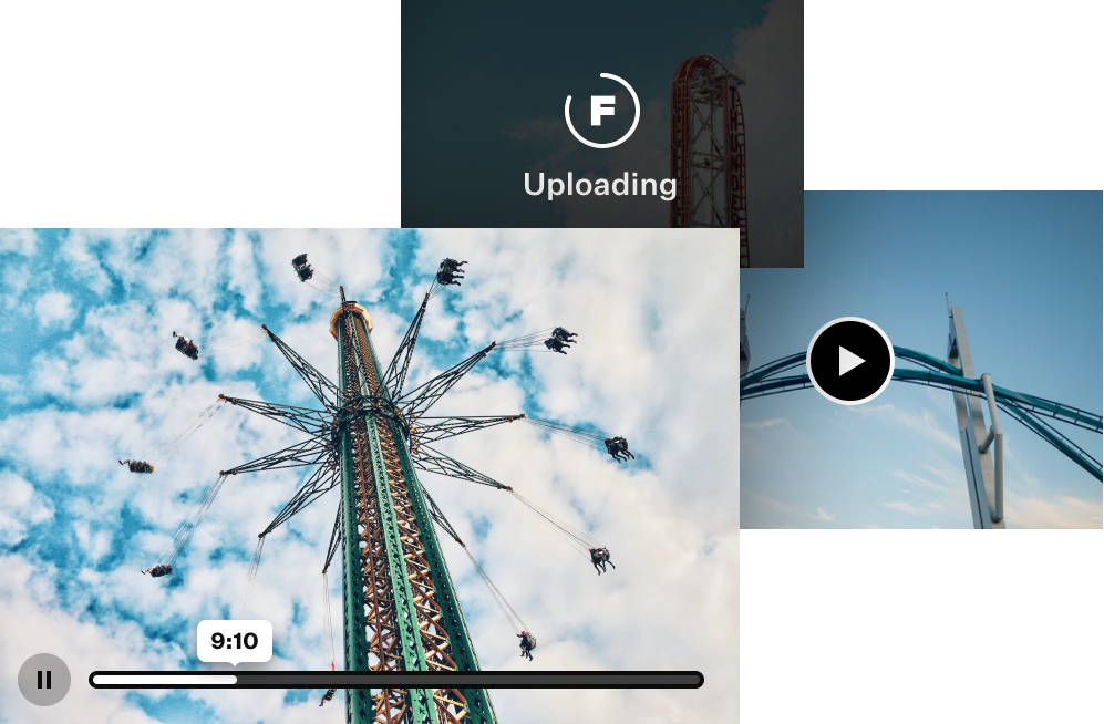 Uploading videos of amusement park rides