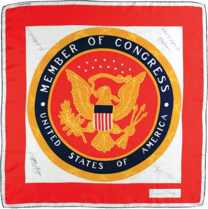 Frankie Welch Member of Congress scarf, 1969, silk