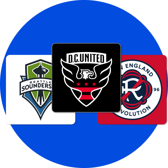 dc united New England revolution seattle sounders logos 