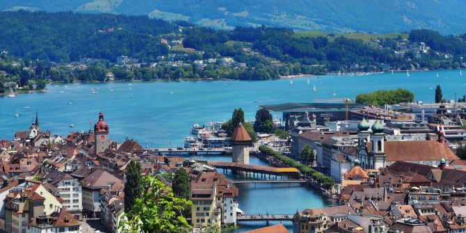 Luzern Stadt Vierwaldstättersee Panoramaansicht