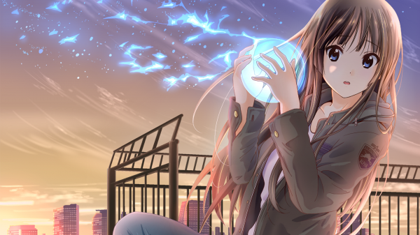 anime Frau,Himmel,Wolke,Karikatur,flash photography,cg artwork