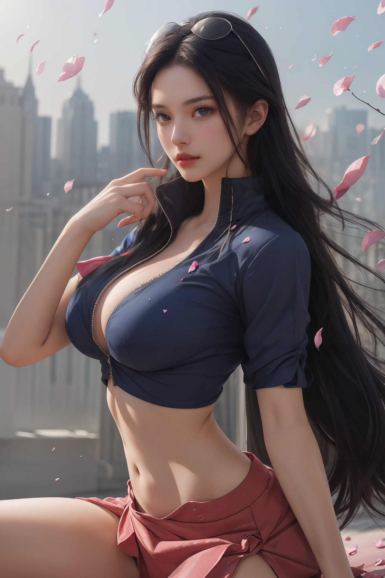 AIGC, Anime girls, güzel, Göğüsler, Bölünme, Cosplay, kadın, kız, Nico Robin, Bir parça, seksi, tatlı